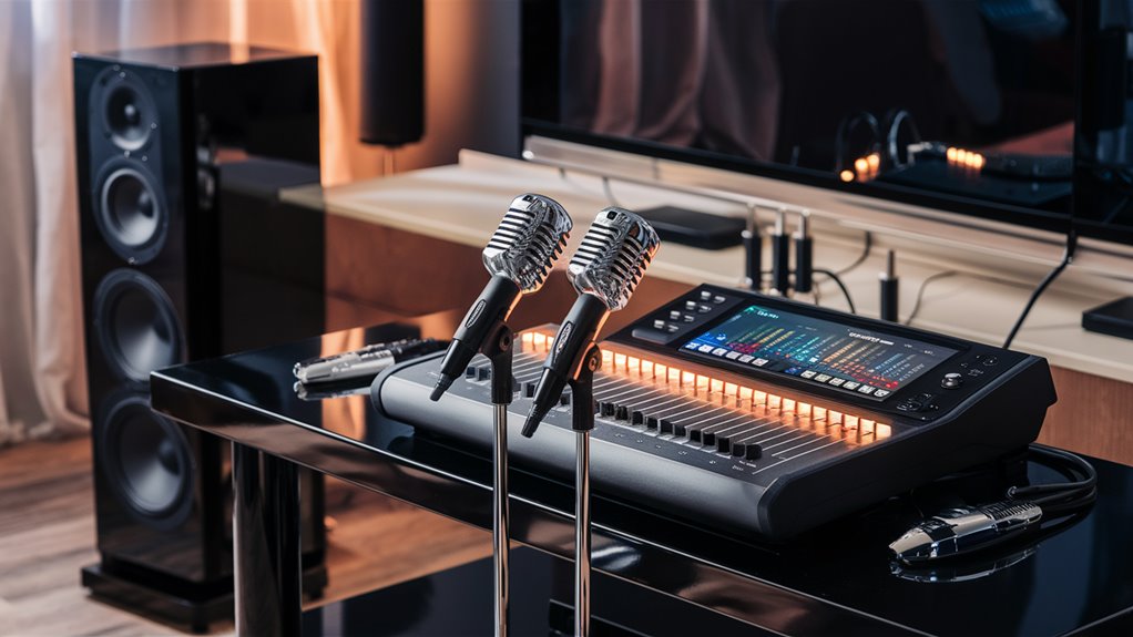 music performance with microphones