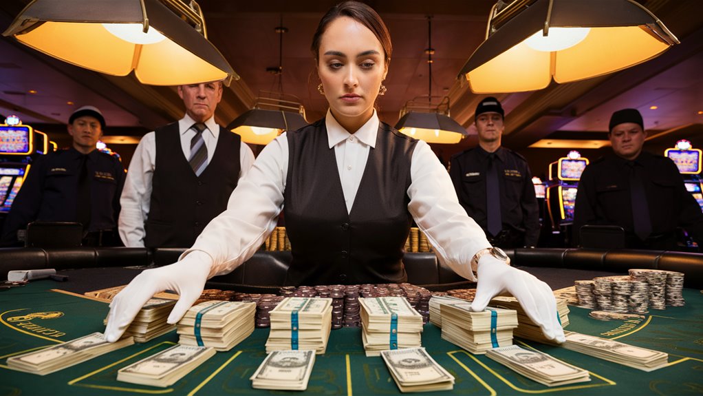 dealers managing casino victories