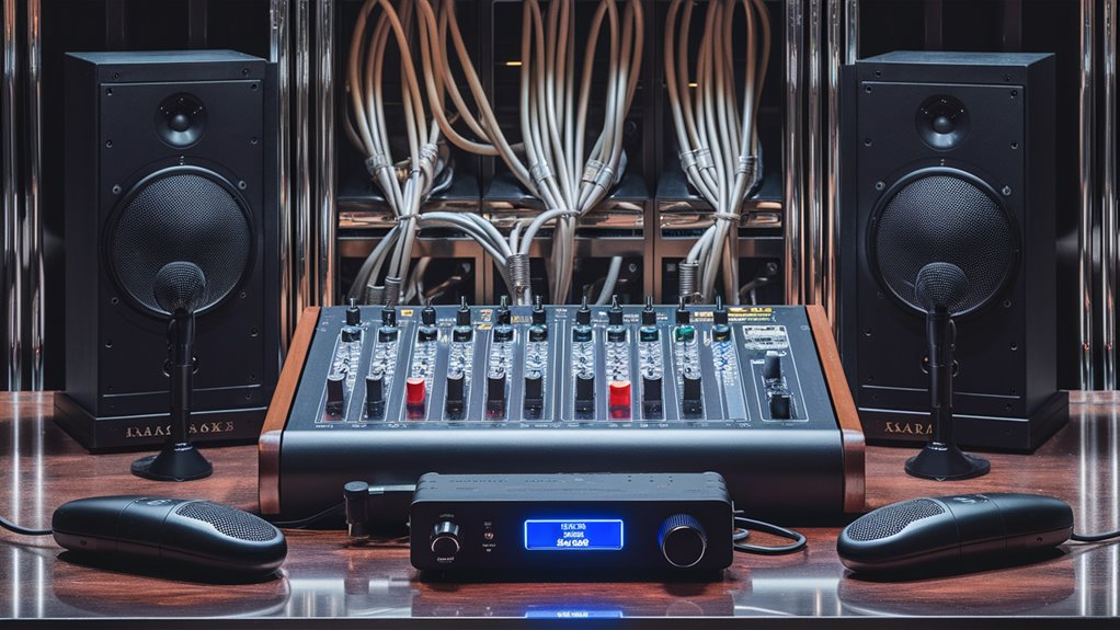 microphone music screen speakers
