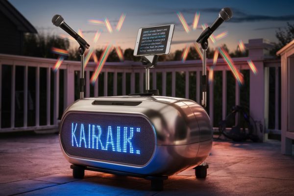 portable entertainment through singing