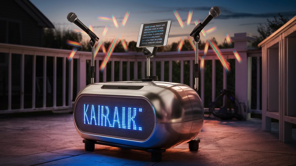 portable entertainment through singing