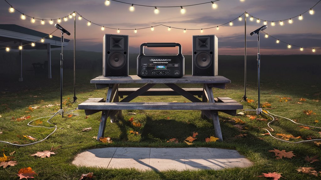 singing outside under sky